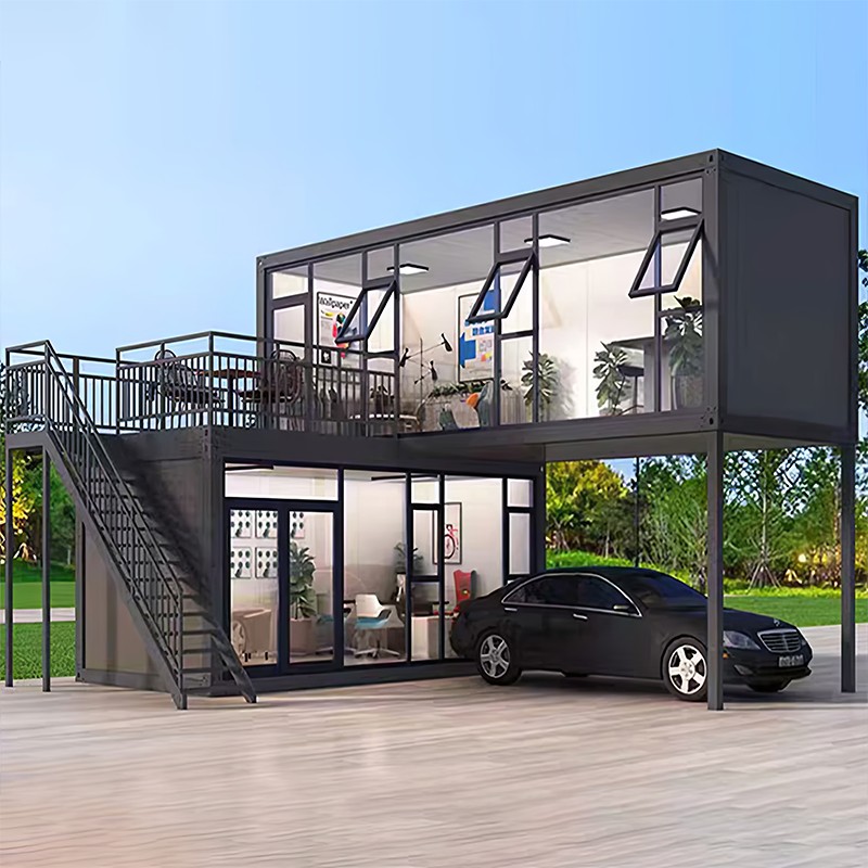 Two-Story Glass Container House