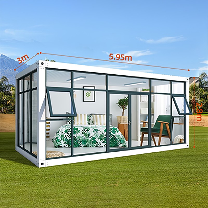 One-Story Glass Container House