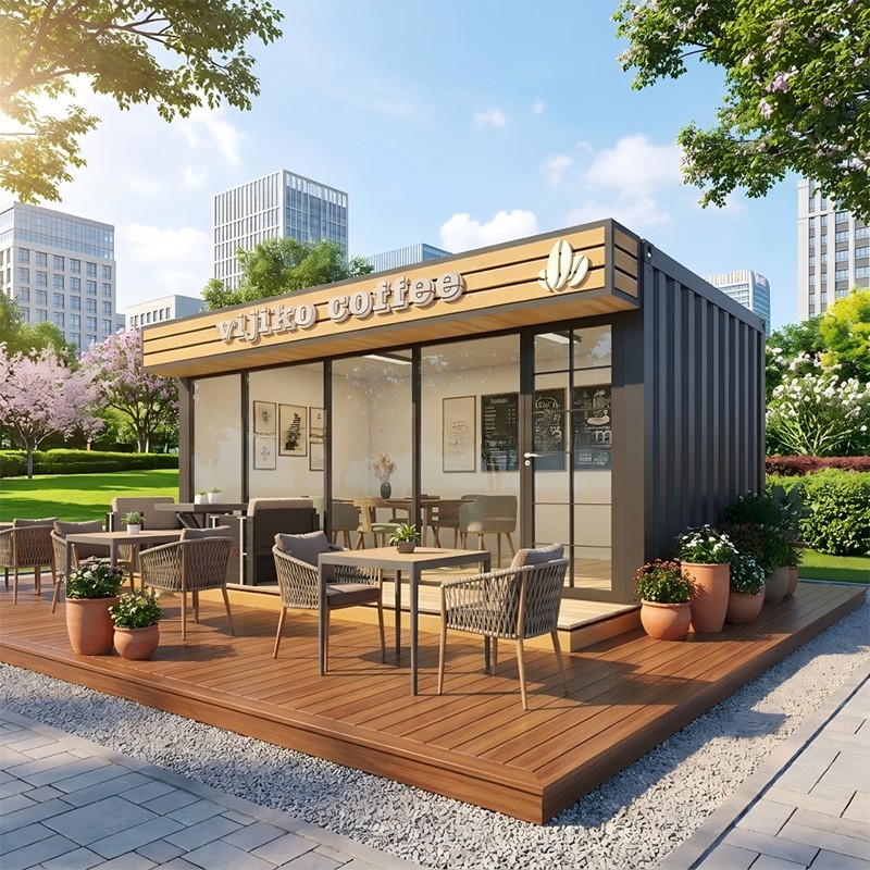 One-Story Glass Container House
